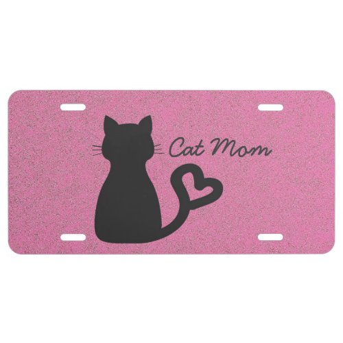 Cat Mom Aluminum License Plate