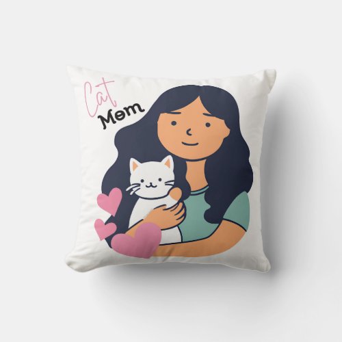 Cat Mom and Kitty Cushion