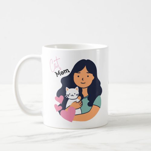 Cat Mom and Kitty Love Coffee Mug