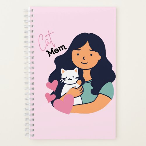 Cat Mom and Kitty Love Notebook