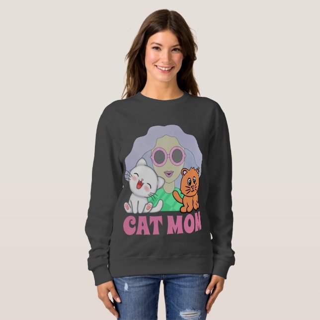 CAT MOM ART WOMEN'S T-SHIRTS & SWEATSHIRTS (Front Full)