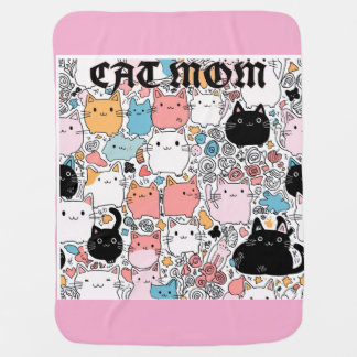 cat mom baby blanket