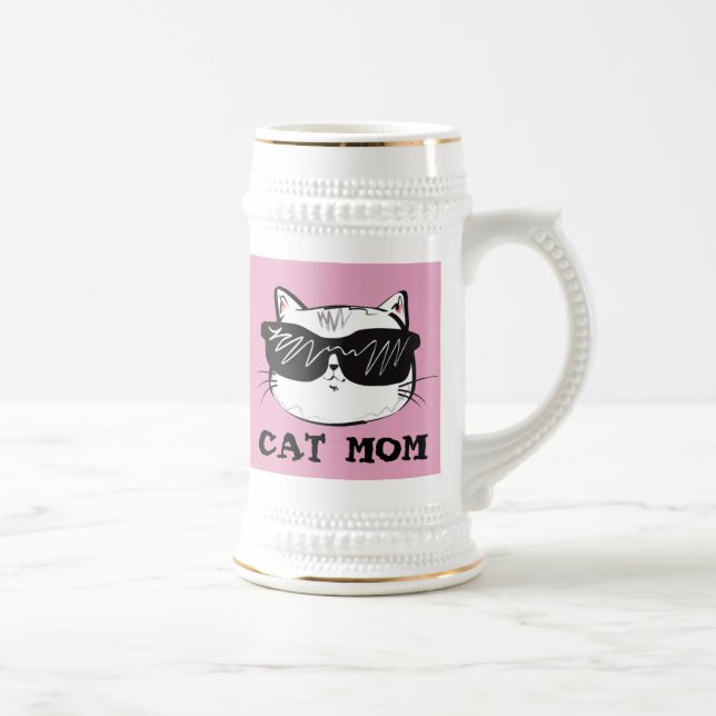 CAT MOM BEER STEIN (Right)