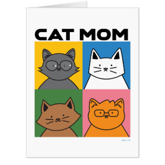 CAT MOM Big Biggest greeting card