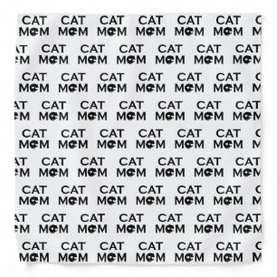 Cat Mom Black Font Bandana