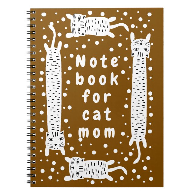 Cat Mom Brown Notebook (Front)