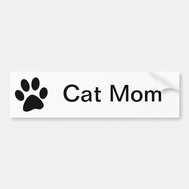 Cat Mom Bumper Sticker (Front)