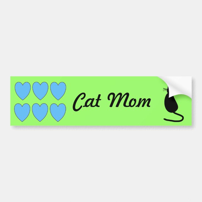 "Cat Mom" Bumper Sticker (Front)
