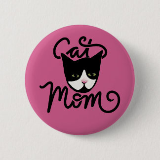 Cat Mom Button