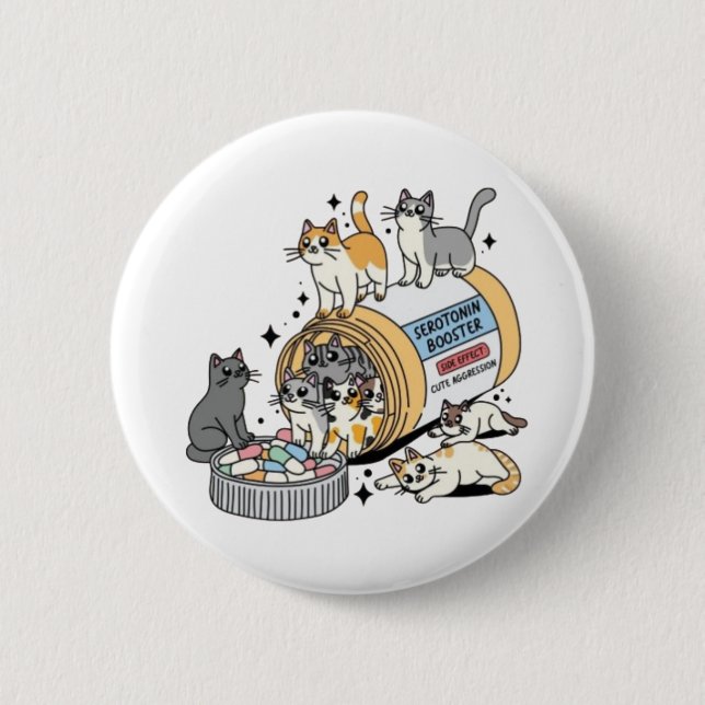 Cat Mom  Button (Front)