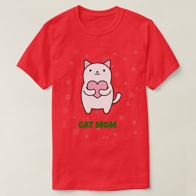 Cat Mom By LAMAJ T-Shirt (Design Front)