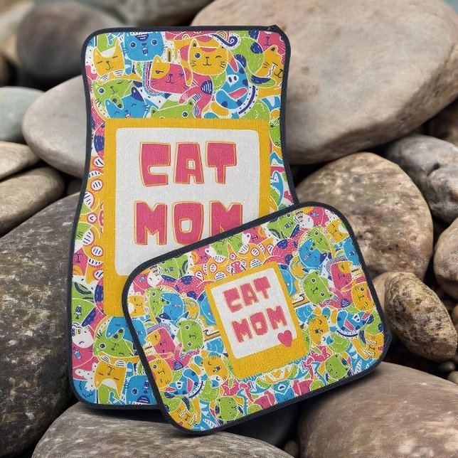 Cat Mom Car Floor Mat (Creator Uploaded)