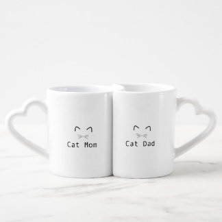Cat mom & Cat dad mug set