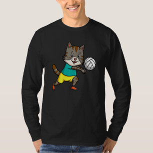 Cat Mom Cat Dad Volleyball Coach Spiker Kitten T-Shirt