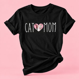 Cat Mom Cat Lover Custom Photo Handwritten Text Tri-Blend Shirt
