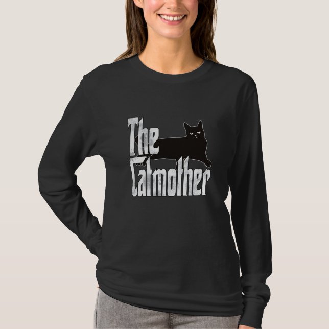 Cat Mom Catmother Black Cat Mother Kitty Mommy  6 T-Shirt (Front)