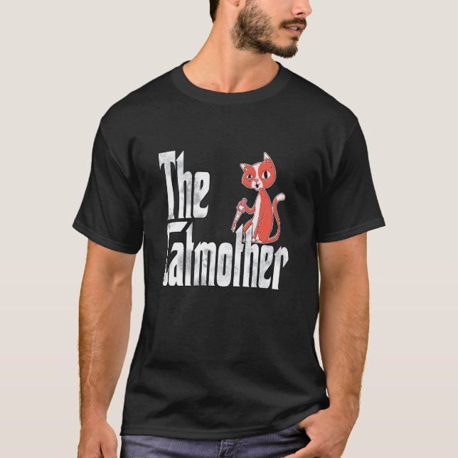 Cat Mom Catmother Crazy Knife Cat Mother Kitty Mom T-Shirt (Front)