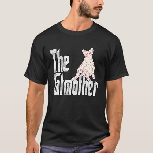 Cat Mom Catmother Lazy Sphynx Cat Mother Kitty Mom T_Shirt