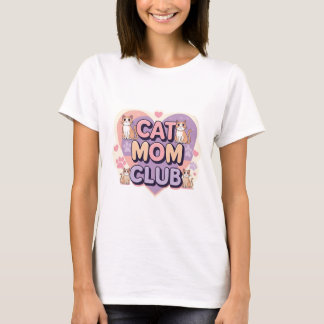 Cat Mom Club – Cute Retro Style Women's T-Shirt