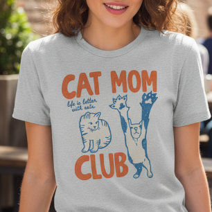 Cat Mom Club Life is Better with Cats Cute Kitten Sweatshirt