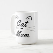 Cat Mom Coffee Mug (Front Left)
