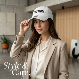 Cat Mom Custom Text Stylish 47 Brand Hat