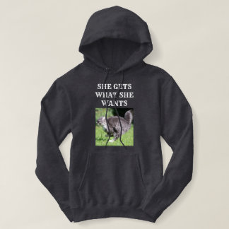 Cat Mom Customized Pet Photo And Text Dark Grey Hoodie