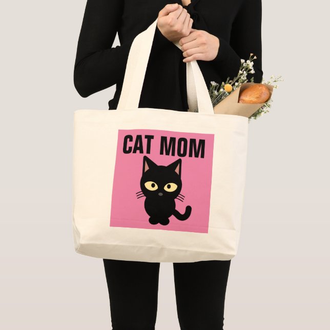 CAT MOM CUTE BLACK CAT TOTES (Front (Product))