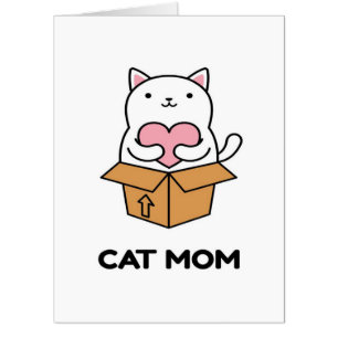Cat Mom Cute Cat Mom  Mother's Day Poster Card