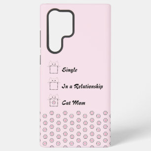 Cat Mom Cute Cat Paw Pink Samsung Galaxy Case