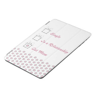 Cat Mom Cute Cat Paw White & Pink iPad Mini Cover