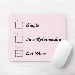 Cat Mom Cute Cat Pink Mouse Pad