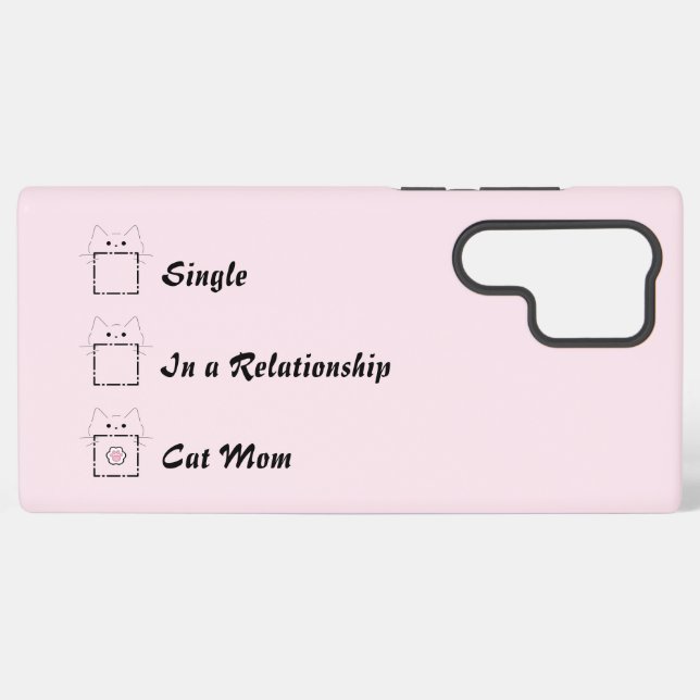 Cat Mom Cute Cat Pink Samsung Galaxy Case (Back Horizontal)
