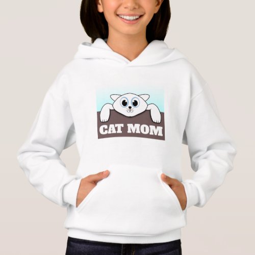 CAT MOM Cute Girls T_shirts