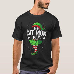 Cat Mom Elf Christmas Girls Women Elf Squad Xmas F T-Shirt