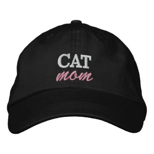 Cat Mom Embroidered Cap Trendy Cat Lover Hat
