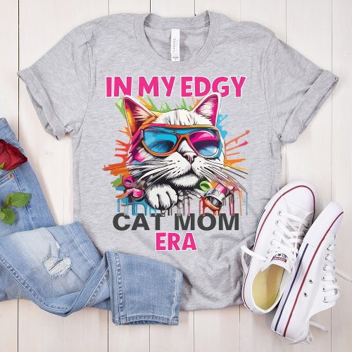 Cat Mom Era Graffiti Style T_Shirt