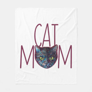 Cat Mom Fleece Blanket