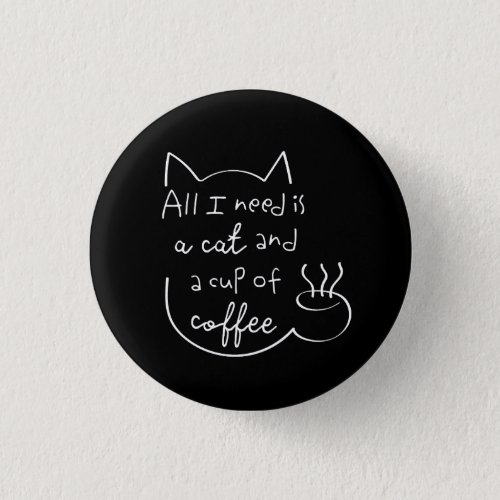 Cat Mom for the Cat Lover Black Version Button