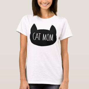 Cat mom funny silhouette T-Shirt