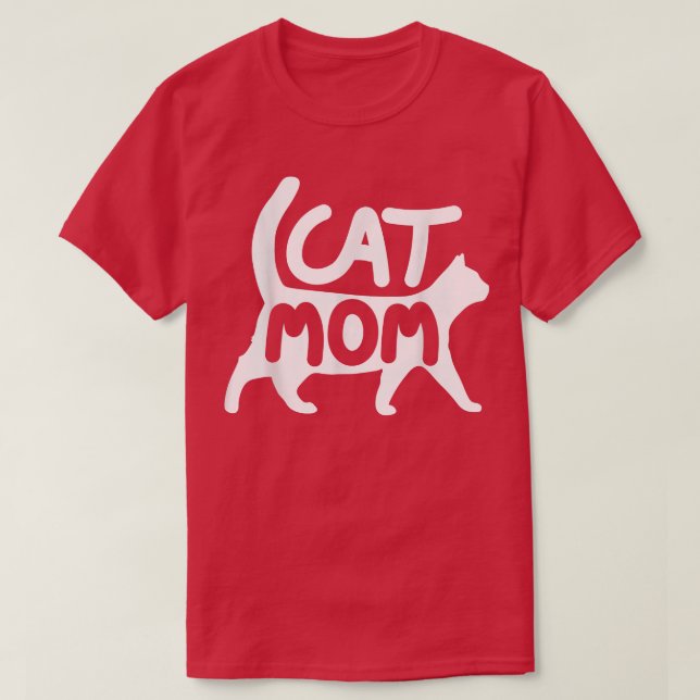 Cat Mom Gifts Design Funny Cat Mom Modern Mother M T-Shirt (Design Front)