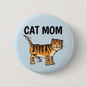 CAT MOM ginger BUTTON