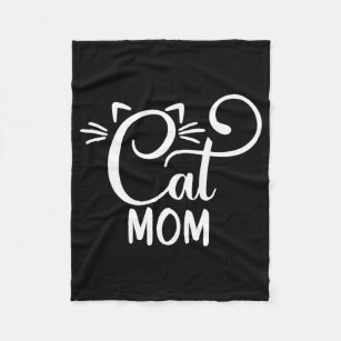 Cat Mom Good Cat Lovers Fleece Blanket