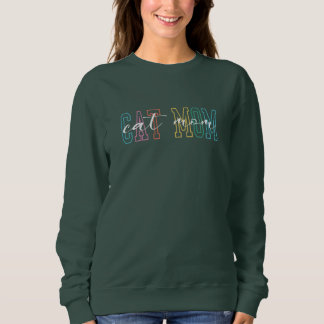 Cat Mom Graphic Trendy and Colorful Design lovers Sweatshirt