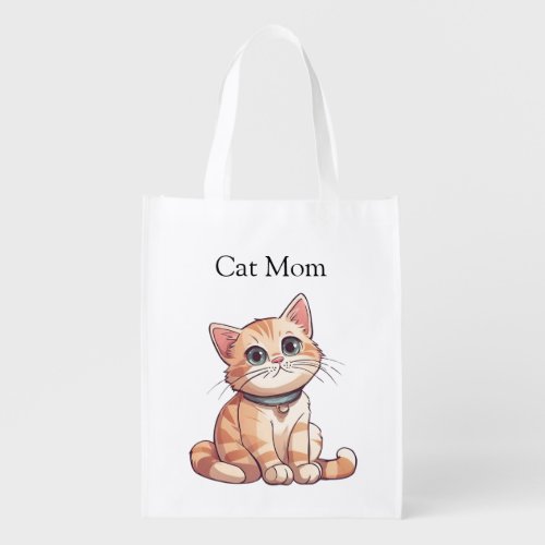 Cat mom  grocery bag