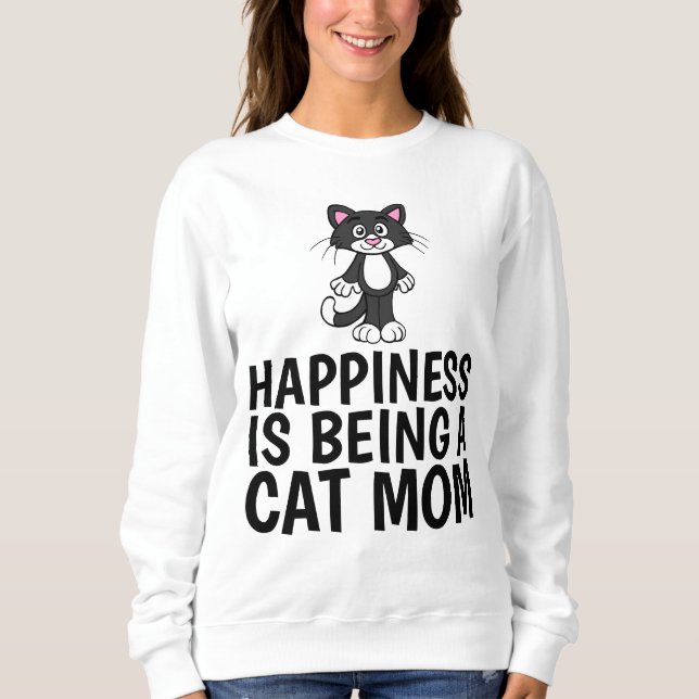  CAT MOM HAPPINESS T-Shirts (Front)