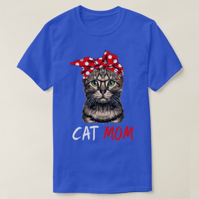 Cat Mom Happy Mothers Day  T-Shirt (Design Front)