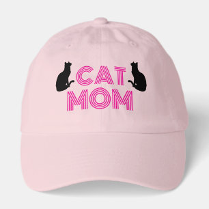 Cat Mom Hat with Two Cat Silhouettes