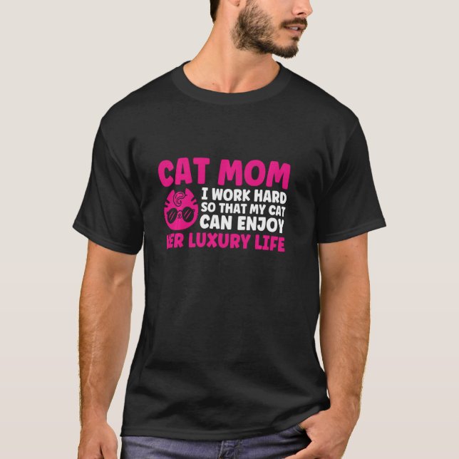 Cat Mom I Work Hard So That Mother Pullover (Front)