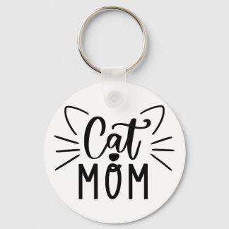 Cat Mom Keychain
